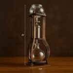 Nispira Iced Coffee Cold Brew Drip Tower Coffee Maker, 6–8 Cup Manual Cold Brew Brewer with Adjustable Valve, Wooden Frame & Glassware, Slow Cold Extraction System - Image 3
