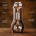 Nispira Iced Coffee Cold Brew Drip Tower Coffee Maker, 6–8 Cup Manual Cold Brew Brewer with Adjustable Valve, Wooden Frame & Glassware, Slow Cold Extraction System - Image 4