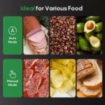 FRESKO Vacuum Sealer Machine with Automatic Bag Detection, Double Heat Seal, Compact Food Sealer, Easy to Use, Starter Kit - Image 3