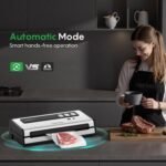 FRESKO Vacuum Sealer Machine with Automatic Bag Detection, Double Heat Seal, Compact Food Sealer, Easy to Use, Starter Kit - Image 4