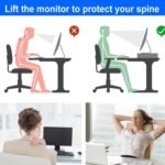 gianotter Desk Organizers and Accessories, Monitor Stand with Drawer and 2 Pen Holder, Desktop Organizer Suitable for Offices and Dormitories (Black) - Image 3