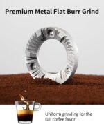 SHARDOR Electric Burr Coffee Bean Grinder for Home Use, 40 Grind Settings with 50-Second Adjustable Timer, One-Touch Espresso Grinder, Black - Image 3