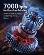 SHARDOR Electric Burr Coffee Bean Grinder for Home Use, 40 Grind Settings with 50-Second Adjustable Timer, One-Touch Espresso Grinder, Black - Image 4