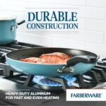 Farberware Cookstart DiamondMax Nonstick Frying Pan/Skillet, Dishwasher Safe, 12 Inch - Aqua - Image 4