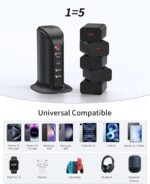 USB Charger 5 Ports USB C Charging Station PD 20W Fast Charging Hub for Multiple Devices iPhone, iPad and Tablets - Image 3