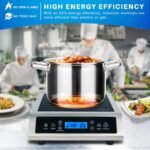 Duxtop Professional Portable Induction Cooktop, Commercial Range Countertop Burner, 1800 Watts Induction Burner with Sensor Touch and LCD Screen, P961LS/BT-C35-D, Silver/Black - Image 3