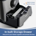 14-Cup French-Fry-Cutter Storage-Drawer Food-Processor - XL Bowl, Large Chute & Storage Drawer, Slicing & Shredding, Chopping & Mixing, For Cheese, Meat & Veggie Prep (Metallic Graphite) - Image 4