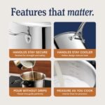 LEGEND COOKWARE 5-Ply Stainless Steel Cookware Set, 12-Piece Pots and Pans Set - Induction Compatible, Oven Safe 800°F - Non-Toxic, No Coatings - Built to Last Generations - Image 4
