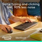 Logitech MK295 Wireless Mouse & Keyboard Combo with SilentTouch Technology, Full Numpad, Advanced Optical Tracking, Lag-Free Wireless, 90% Less Noise - Graphite - Image 4