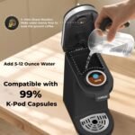 CHULUX Single Serve Coffee Maker for K Capsule, Mini Single One Cup Coffee Machine, Perfect for Small Space, Black - Image 4