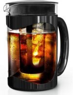 Primula Burke Deluxe Cold Brew Iced Coffee Maker, Comfort Grip Handle, Durable Glass Carafe, Removable Mesh Filter, Perfect 6 Cup Size, Dishwasher Safe, 1.6 qt, Black - Image 3