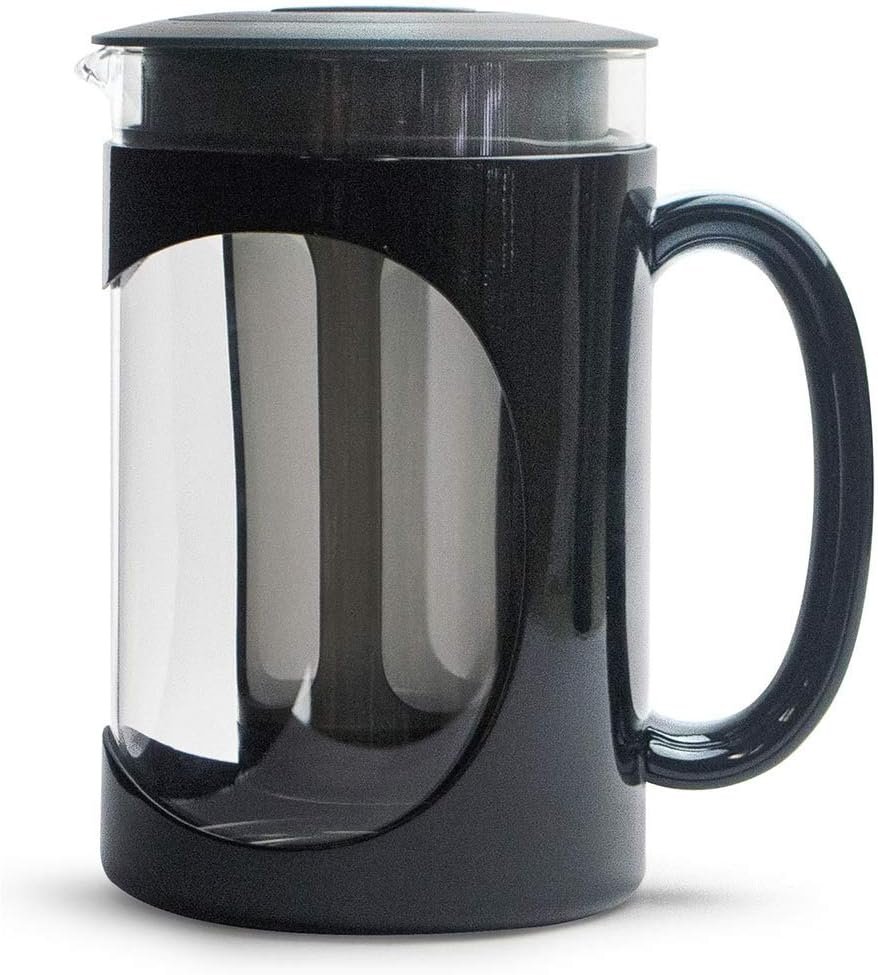 Primula Burke Deluxe Cold Brew Iced Coffee Maker, Comfort Grip Handle, Durable Glass Carafe, Removable Mesh Filter, Perfect 6 Cup Size, Dishwasher Safe, 1.6 qt, Black - Image 3