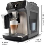 Philips 4400 Series Fully Automatic Espresso Machine, LatteGo Milk System, Integrated Grinder, 12 Hot & Iced Coffee Pre-Sets, Quick Start, SilentBrew, 15-Bar Pressure, Black Chrome (EP4444/90) - Image 4