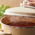 Rachael Ray Enamel on Steel Stockpot with Lid, Induction Suitable, 12 Quart, Almond Cream - Image 5