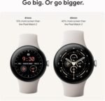 Google Pixel Watch 3 (45mm) 2024 Model - Android Smartwatch, Heart Rate Tracking, Fitbit Advanced Running, Fitness Insights, 24-Hour Battery - Matte Black Aluminum Case - Obsidian Band - Wi-Fi - Image 3
