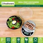 Freshware Meal Prep Bowl Containers [30 Pack] Plastic Bowls with Lids for Soup and Salad, Food Storage Bento Box, BPA Free, Stackable, Lunch Boxes, Microwave/Dishwasher/Freezer Safe (28 oz) - Image 3