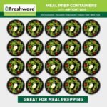 Freshware Meal Prep Bowl Containers [30 Pack] Plastic Bowls with Lids for Soup and Salad, Food Storage Bento Box, BPA Free, Stackable, Lunch Boxes, Microwave/Dishwasher/Freezer Safe (28 oz) - Image 4
