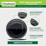 Freshware Meal Prep Bowl Containers [30 Pack] Plastic Bowls with Lids for Soup and Salad, Food Storage Bento Box, BPA Free, Stackable, Lunch Boxes, Microwave/Dishwasher/Freezer Safe (28 oz) - Image 5