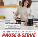 Gourmia Coffee Maker – 5 Cup, One-Touch Brew, Pause & Serve, Automatic Keep Warm, Stainless Steel Accents, Black - Image 5