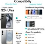 Magnetic for Samsung Galaxy S24 Ultra Case with Detachable Magnetic Wallet, Compatible with MagSafe, Credit Card Holder, RFID Blocking, Military Protective Slim Phone Cover, Black - Image 3