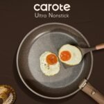 CAROTE 17PCS Pots and Pans Set Non Stick with Detachable Handle, Nonstick Cookware Sets, Cooking Kitchen Set, Oven/Dishwasher Safe, Induction Cookware, Brown, RV Kitchen Pot and Pan - Image 4