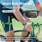 EZON Heart Rate Monitor and Chest Strap, Exercise Heart Rate Monitor, Sports Watch with HRM, Waterproof, Stopwatch, Hourly Chime T007 - Image 3