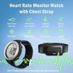 EZON Heart Rate Monitor and Chest Strap, Exercise Heart Rate Monitor, Sports Watch with HRM, Waterproof, Stopwatch, Hourly Chime T007 - Image 5