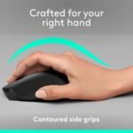 Logitech M330 Silent Wireless Mouse, 2.4GHz with USB Receiver, Optical Tracking, Quiet & Lightweight, Long Battery Life, for PC, Mac, Laptop, Chromebook - Black - Image 4