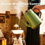 DmofwHi Gooseneck Electric Kettle(1.0L), 100% Stainless Steel BPA Free Classic Pour Over Coffee Kettle | Tea Kettle - Green - Image 3