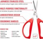 Joyce Chen Original Unlimited Kitchen Scissors All Purpose Kitchen Shears With Comfortable Handles, Red - Image 3