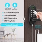 Fingerprint Smart Door Lock with Handle & Keypad – Bluetooth Keyless Entry for Front Door, Home, Kids, Guests, Airbnb & Rental, App + Code Access, Compatible with Alexa & Google, Easy DIY Install - Image 4