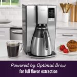 Mr. Coffee 10-Cup Programmable Coffee Maker, Insulated Thermal Carafe, Brew Strength Selection, Brew Now or Later, Stainless Steel - Image 3