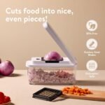 CAROTE Mandoline Slicer Vegetable Chopper with Container, Food Chopper Vegetable Cutter, Cheese Graters, Dicer for Kitchen, BPA-Free Kitchen Gadgets with Safety Holder - Image 4
