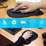 MROCO Ergonomic Mouse Pad with Gel Wrist Rest, Smooth Wrist Support Surface, Non-Slip PU Base for Pain Relief, Comfortable Mousepad for Computer, Laptop, Office & Home, 9.4 x 8.1 in, Black - Image 4