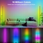 Corner Floor Lamp, 2 Pack LED Corner Lamp with App/Remote/Button Control, Smart RGB Floor Lamp with 16 Million DIY Colors & 68+ Scene, Music Sync for Living Room, Bedroom, Gaming Room - Image 3