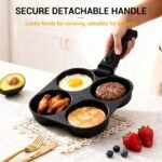 Ammeloo 21-Piece Ceramic Pots and Pans Set Non Stick with Detachable Handles and Egg Frying Pan, Non-Toxic Cookware, Induction Ready, Oven Safe, Stackable for Storage, Black Speckled - Image 5