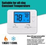 Non-Programmable Thermostats for Home 1 Heat/1 Cool Conventional Single-Stage Systems (Blue Backlight) - Image 3