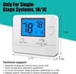 Non-Programmable Thermostats for Home 1 Heat/1 Cool Conventional Single-Stage Systems (Blue Backlight) - Image 4
