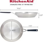 KitchenAid 71025 Stainless Steel Frying Pan/Skillet, 12 Inch - Brushed Stainless Steel - Image 3