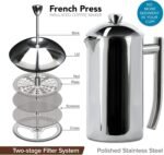 Frieling French Press Coffee Maker - 23 oz, Polished Double-Wall Stainless Steel - Insulated French Press for Camping - All Stainless Steel Coffee Maker - Image 3