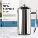 Frieling French Press Coffee Maker - 23 oz, Polished Double-Wall Stainless Steel - Insulated French Press for Camping - All Stainless Steel Coffee Maker - Image 4
