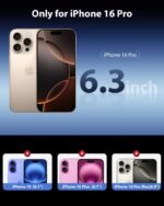 Mkeke Screen Protector for iPhone 16 Pro, 3 Pack Tempered Glass [9H Hardness] [Military-Grade Drop Protection] [Sensitive Touch] [Easy Installation Frame] [HD Clear] for 6.3 inch - Image 3