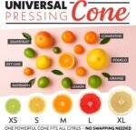 Gourmia Automatic Citrus Juicer - 17 oz Capacity, One-Touch Operation, Universal Cone, Anti-Drip Spout, Dishwasher-Safe Accessories, Compact Quiet 60W Motor - Image 3