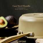CAROTE 2Qt & 3Qt Nonstick Sauce Pan Set, Saucepan with Durable Cast Steel Handle, Oven-Safe, PFOS PFOA Free, Compatible with Gas/Electric/Induction Stovetops, Dishwasher Safe, Aluminum - Image 4