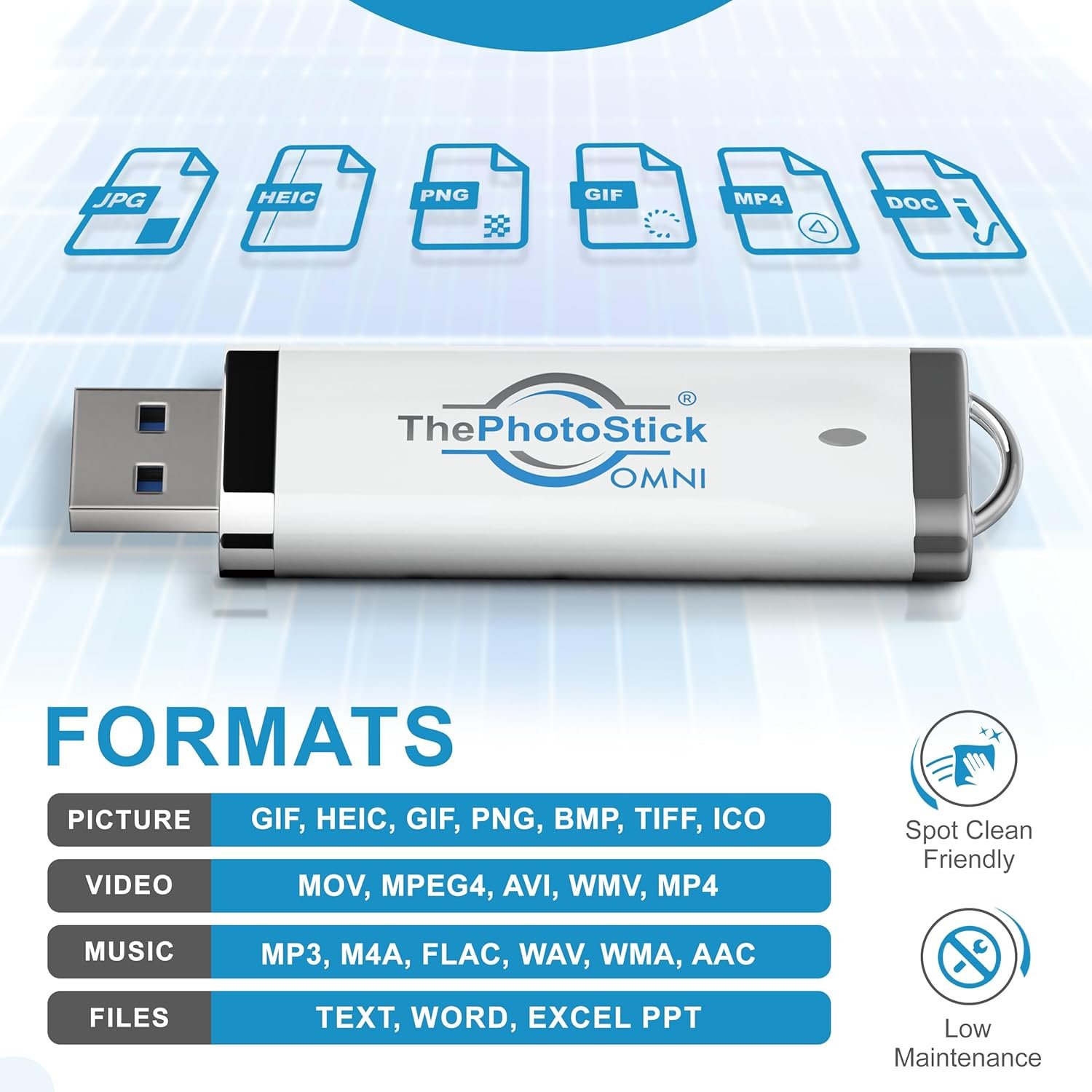 ThePhotoStick® Omni 64GB USB Flash Drive & Memory Stick – Photo & Video Backup for iPhone, Android, Mac & PC – Multiport Connection to Easily Store & Transfer Files - Image 5