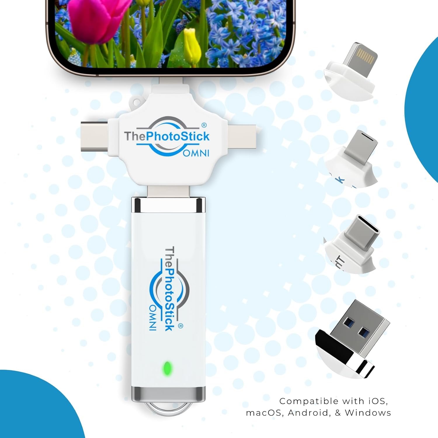ThePhotoStick® Omni 64GB USB Flash Drive & Memory Stick – Photo & Video Backup for iPhone, Android, Mac & PC – Multiport Connection to Easily Store & Transfer Files - Image 10