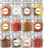 SKOCHE Spice Jars 20 Pack Small 4 oz Glass Jars with Airtight Hinged Lids, Spice Herb Jars with Labels and Silicone Funnels, 4oz Glass Jars with Lids Ideal for Spice Herbs - Image 4