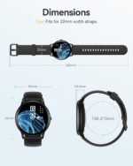 AGPTEK Smart Watch for Women Men, 5ATM Waterproof Smartwatch for Android and iOS Phones, Fitness Tracker Watch with 100+ Sports Modes, Heart Rate Monitor Pedometer Sleep Monitor, Black - Image 5