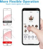 Cell Phone Ring Holder Stand 5 Pack, Transparent Phone Ring Holder Finger Kickstand 360° Degree Rotation Clear Phone Ring Grip Compatible iPhone Cellphone Phone Case (Round) - Image 5