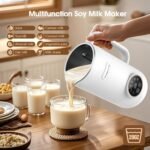 7 in 1 Nut Milk Maker Machine 28oz Automatic Milk Maker for Homemade Coconut, Oat, Soy, Plant-Based Milk, Juice with 18H Delay Start/6H Keep Warm/Self Cleaning (Cream) - Image 3